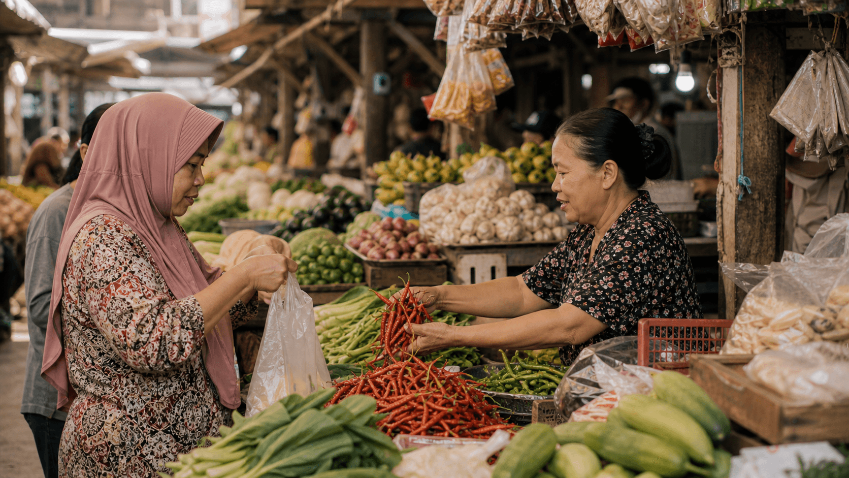 Pelaku bisnis Indonesia membaca informasi bisnis