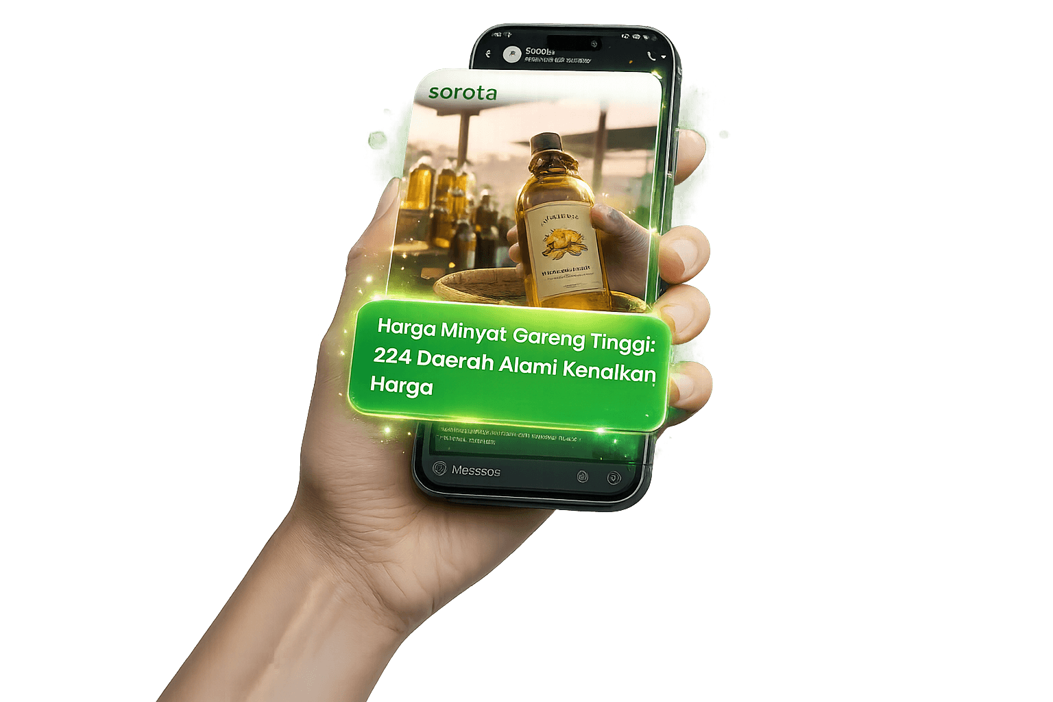 Tampilan insight bisnis Sorota di WhatsApp